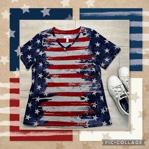 Price ✂️ Lovely Americana Top Sz M